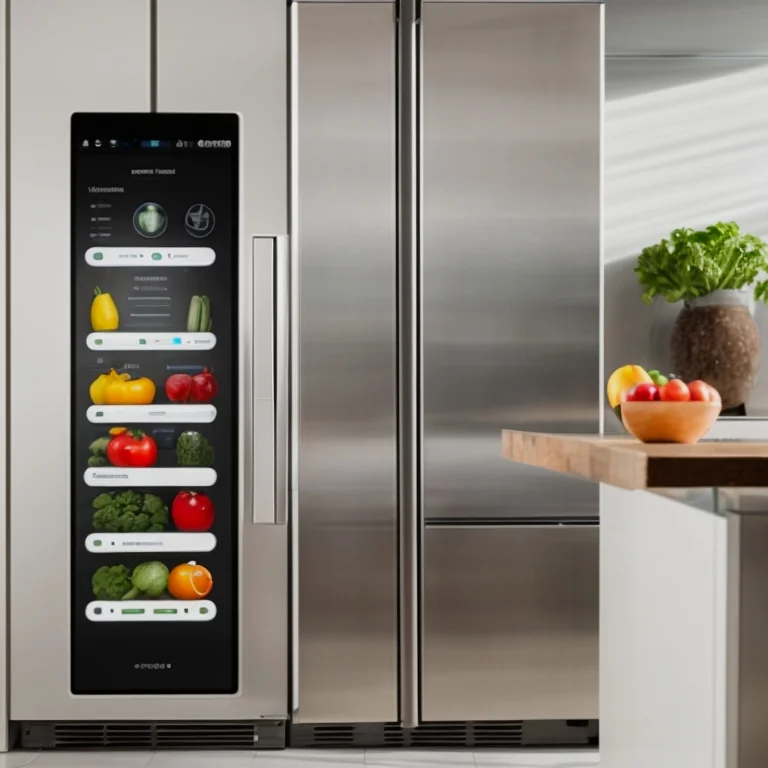 Moderner KI-Kühlschrank in Küche